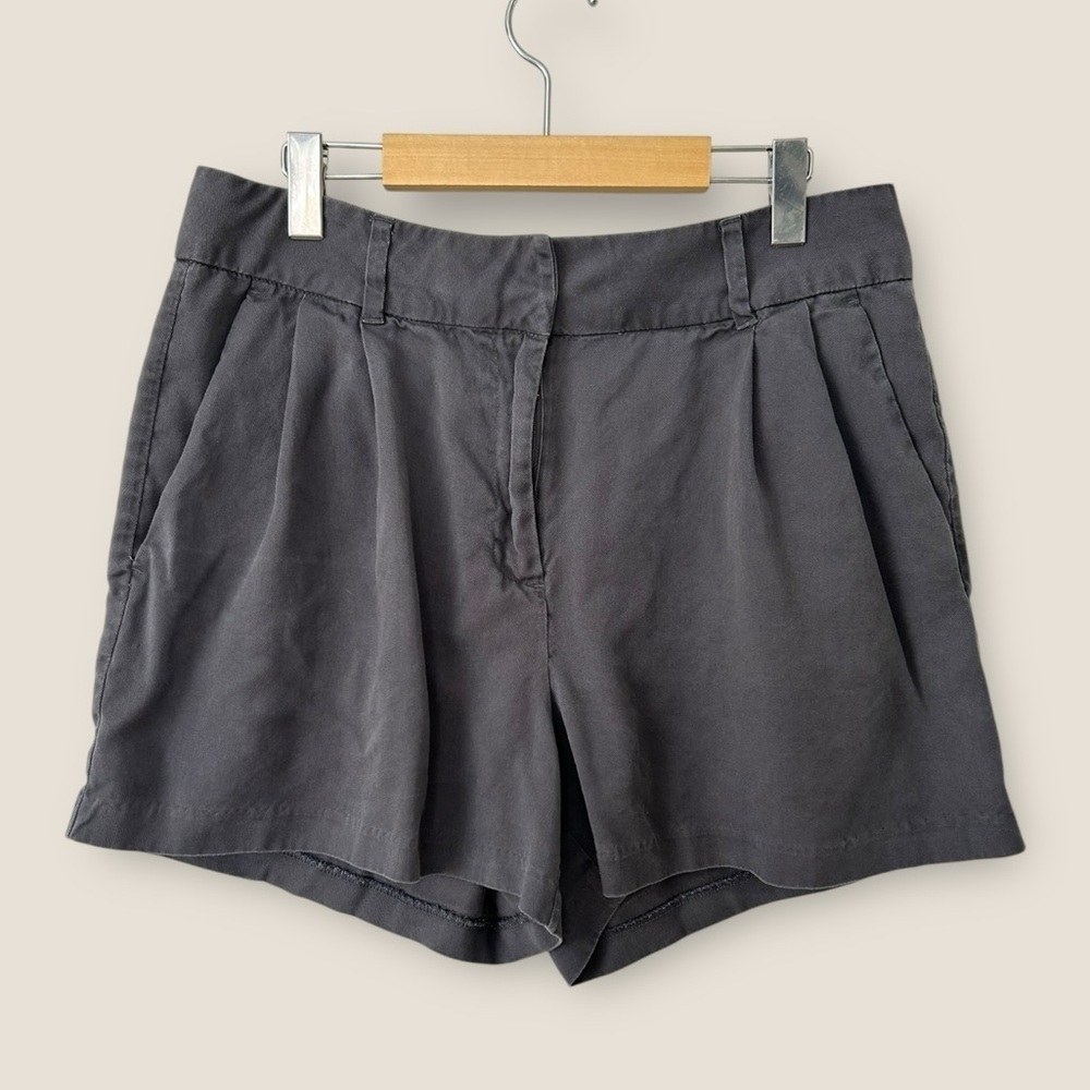 Alfred Sung Grey Lyocell Shorts
